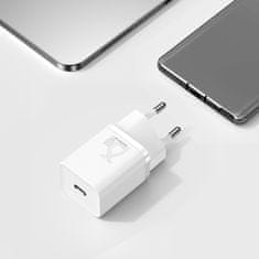 BASEUS Si 25W 3A hitri polnilec s kablom USB-C 1m bele barve