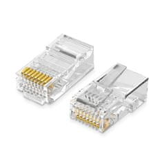 shumee RJ45 8P8C UTP vtič s prepleteno parico. 5 5e prozorna 100 kom.