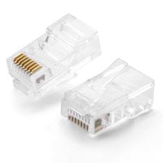 Noah RJ45 8P8C UTP priključek Cat. 5 5e prozoren 100 kosov.