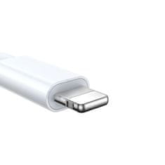 Joyroom Kabel 3v1 Kabel USB-A z induktivnim polnilnikom + 1x iPhone Lightning + 1x USB-C 1,2 m bele barve