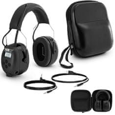 MSW Aktivne slušalke za odpravljanje šumov z radiem AUX MP3 Bluetooth - črne