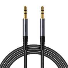 PRO Zvočni stereo AUX 3,5 mm mini jack kabel 1,2 m črn