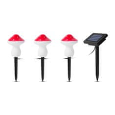 GARDEN OF EDEN 3x LED solarna svetilka v obliki gobe - topla bela LED