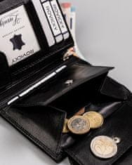 Rovicky Ženska usnjena denarnica z okrasno zaponko