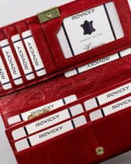 Rovicky Klasična, usnjena ženska denarnica z RFID sistemom, ki se zapira na zaskok
