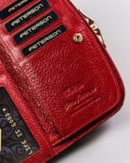 Peterson Velika, usnjena ženska denarnica s kljukico in zaponko