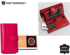 Peterson Velika ženska usnjena denarnica v navpični orientaciji