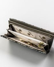 Peterson Velika pokončna ženska denarnica iz naravnega usnja z zadrgo in magnetom