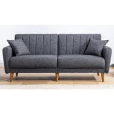 Atelier Del Sofa Raztegljiv kavč s 3 sedeži, Aqua - temno siva