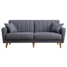 Atelier Del Sofa Raztegljiv kavč s 3 sedeži, Aqua - temno siva