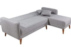 Atelier Del Sofa Kotna raztegljiva sedežna garnitura, desni kot Aqua - kremasta