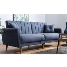 Atelier Del Sofa Raztegljiv kavč s tremi sedeži, Aqua - temno modra