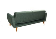 Atelier Del Sofa Raztegljiv kavč s tremi sedeži, Aqua - Green