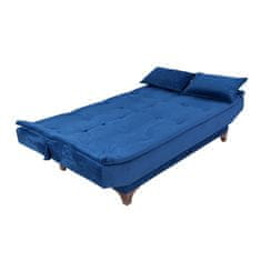 Atelier Del Sofa Raztegljiv kavč s 3 sedeži, Kelebek - modra