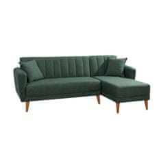 Atelier Del Sofa Kotna raztegljiva sedežna garnitura, desni kot Aqua - temno zelena