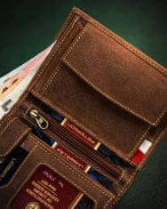 Peterson Velika, usnjena moška denarnica z domoljubnim motivom