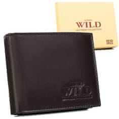 Always Wild Moška usnjena denarnica z zadrgo za shranjevanje