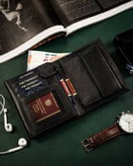 Peterson Velika, usnjena moška denarnica z RFID sistemom