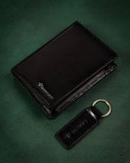 Rovicky Darilni set: elegantna usnjena moška denarnica in obesek za ključe