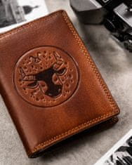 Peterson Velika, usnjena moška denarnica z reliefnim zodiakalnim znakom
