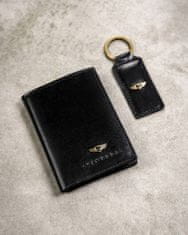 Peterson Darilni set: moška usnjena denarnica, etui in obesek za ključe