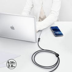 AceFast Opleten kotni kabel USB-C 100W 20V 5A 2m črn