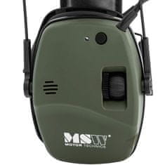 MSW Zaščitne slušalke Bluetooth Active Shooter AUX - zelene