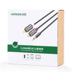 Ugreen Avdio kabel 3,5 mm mini jack - 2RCA 1,5 m črn