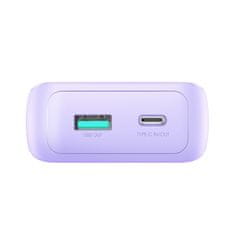 Joyroom Powerbank 30W 10000mAh z vgrajenima kabloma iPhone Lightning in USB-C vijolične barve