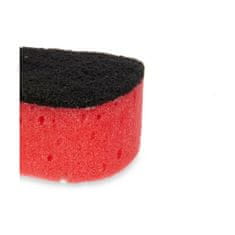 BigBuy Ščetka za čiščenje črno rdeča pena abrazivna vlakna 7,3 x 4 x 12,3 cm (40 enot)