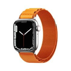 shumee Pašček z zaponko Alpine steel za Apple Watch 42 / 44 / 45 / 49 mm oranžen