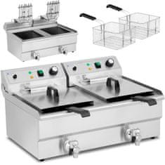 Royal Catering Dvojni cvrtnik 2 x 16 l 6000 W