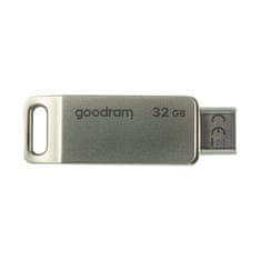 NEW Flash disk 32 GB dva USB 3.2 + USB-C OTG ODA3 srebrn