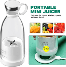 HOME & MARKER® Blender za Smoothije, Mešalnik Sokov, Prenosni, USB polnjenje (Roza) | JUCIFY