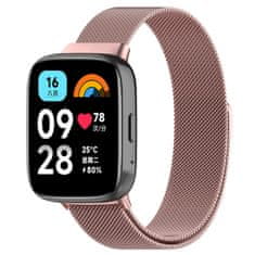 BStrap Milanese pašček za Xiaomi Redmi Watch 3 Active / Lite, rose gold