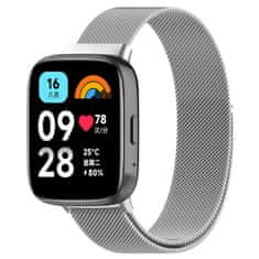 BStrap Milanese pašček za Xiaomi Redmi Watch 3 Active / Lite, silver