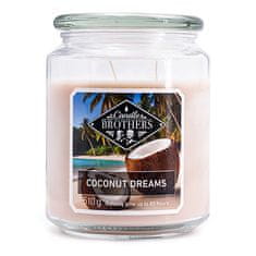 Svíčka ve skleněné dóze Candle Brothers, Kokosové sny, 510 g