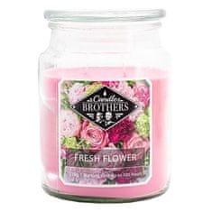 Svíčka ve skleněné dóze Candle Brothers, Čerstvé květy, 510 g