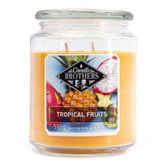 Svíčka ve skleněné dóze Candle Brothers, Tropické ovoce, 510 g