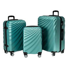 Rowex Trpežen potovalni kovček Pulse, Mint, SET 3pcs (40l, 66l, 109l)