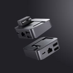 Joyroom Večnamenski HUB za MacBook Pro USB-C USB 3.0 RJ45 HDMI Thunderbolt siva