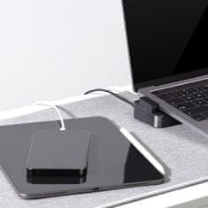 Joyroom Večnamenski HUB za MacBook Pro USB-C USB 3.0 RJ45 HDMI Thunderbolt siva
