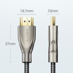 Noah Vzdržljiv kabel HDMI 2.0 4K 60Hz s pletenico, dolg 1 m, sive barve