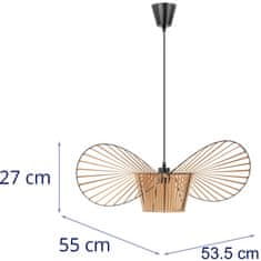 Uniprodo Stropna viseča svetilka Boho 1 točka E27 - klobuk