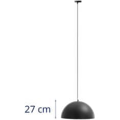 Noah Sodobna 1-točkovna viseča svetilka v obliki kupole - črna in zlata