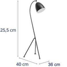 Noah Kovinska talna svetilka z nastavljivim senčnikom E27 125 cm
