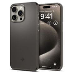 Spigen Zaščitni ovitek za iPhone 15 Pro Max Thin Fit kovinsko siv