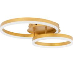 Noah Moderna stropna svetilka LED z daljinskim upravljalnikom - 2 zlata kroga