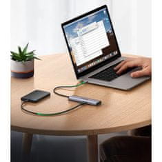 Ugreen HUB adapter USB-C - 2x USB-A 2x USB-C 20cm siva