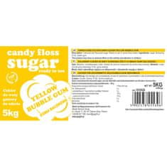 NEW Obarvana sladkorna vata rumeni sladkor z okusom žvečilnega gumija 5kg
